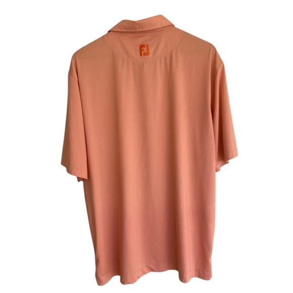 FootJoy Orange Pinstripe Golf Polo - XL - Picture 3 of 6